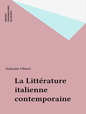 cover image of La Littérature italienne contemporaine